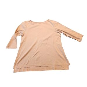 Chico’s Women’s Light Pink 3/4 Sleeve Ultimate Tee Shirt Size 2 (Large) i9